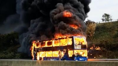 Bus fire