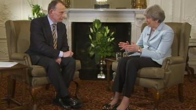 Theresa May and Andrew Marr