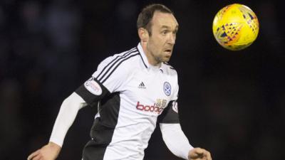 Michael Moffat in action for Ayr United