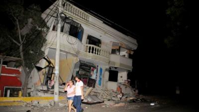 Ecuador earthquake damage in Guayaquil