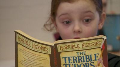 Girl reading book