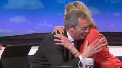 Nigel Farage and Birgitte Maass