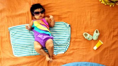 Baby with sunglasses