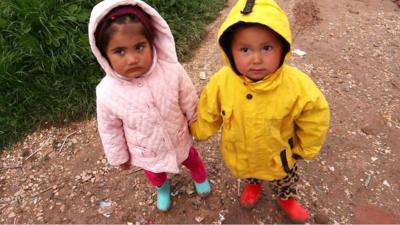 Children in a camp in Syria