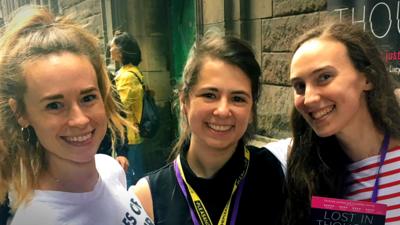 Left-to-right: Lucy Burke, Lucy Danser and Kerry Fitzgerald