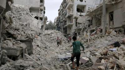 Destruction in Aleppo, 23 Sept