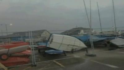 Boats in the wind