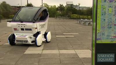 The driverless pods can reach up to 15mph