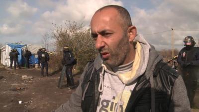 Migrant living in the Calais 'Jungle'