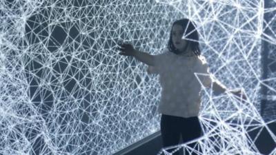 A digital art project in Washington, DC invites people to play with light.