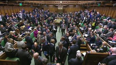 MPs leave the Commons