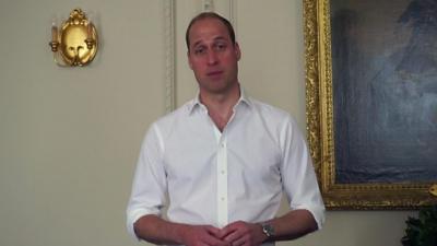 Prince William accepting his LGBT award