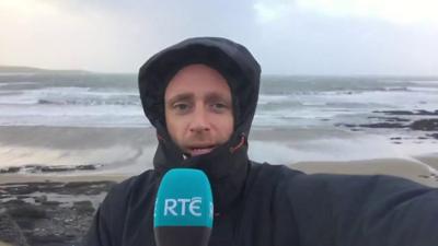 RTE reporter caught in Ophelia storm