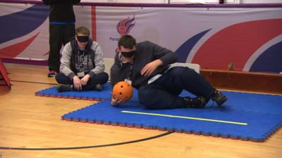 Goalball players