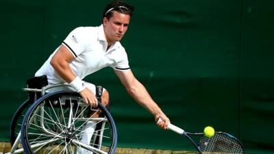 Gordon Reid in action at Wimbledon