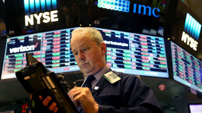 Trader at US stock exchange