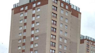 Tower block in North Ayrshire