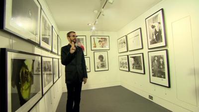 Ringo Starr with his photographs