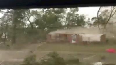 Tornado destroys house