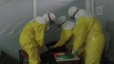 Ebola patient being treated in Guinea