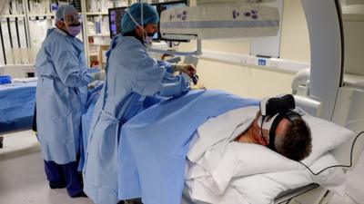 man having an operation