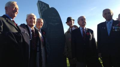 Guinea Pig Club members at unveiling