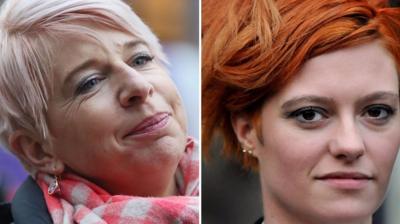 Katie Hopkins, left, and Jack Monroe