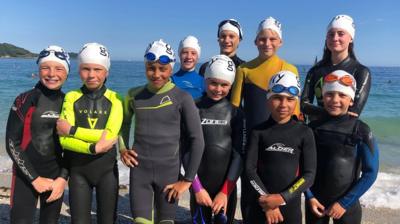 Children in Falmouth are learning life-saving skills in the sea but their local pool has shut.