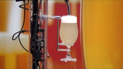 A beer-pouring robot