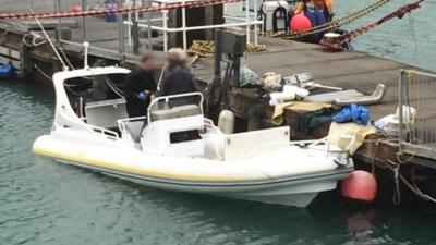 The boat believed to be linked to the investigation