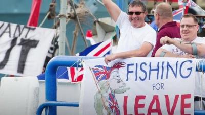 Fishermen on flotilla