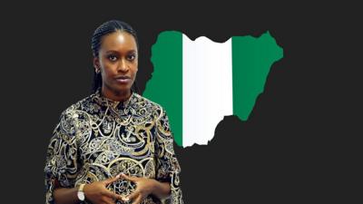 Composite image of Keisha Gitari and a map of Nigeria