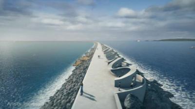 Artist's impression of tidal lagoon