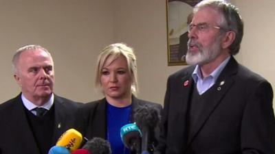 Sinn Fein news briefing on Martin McGuinness