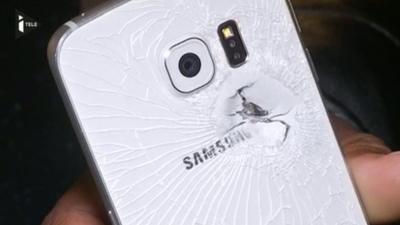 Phone damaged in Paris attack