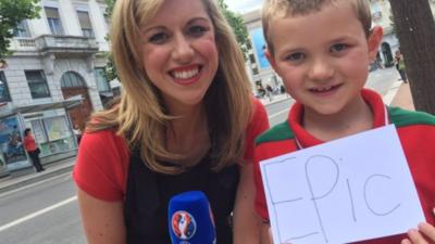 Jenny and Wales fan