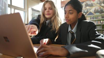 girls on laptop