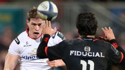 Ulster's Andrew Trimble in action against Toulouse