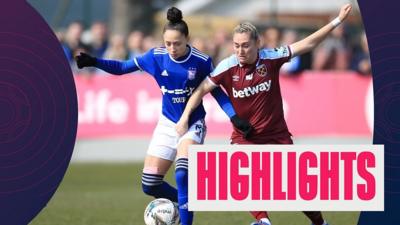 Women's FA Cup highlights: West Ham beat Ipswich to progress to FA Cup semis