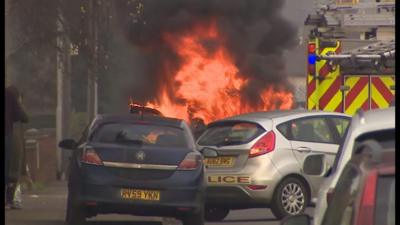 Car in fire on Cromer Road in Norwich