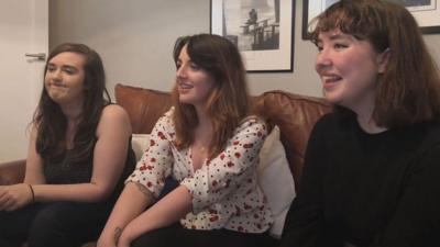 three young women