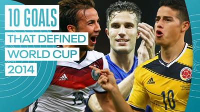 Mario Gotze, Robin Van Persie and James Rodriguez