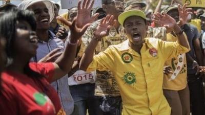 Protesters in Pretoria