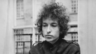 Bob Dylan at press conference in 1966