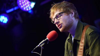 Ed Sheeran in the BBC Live Lounge