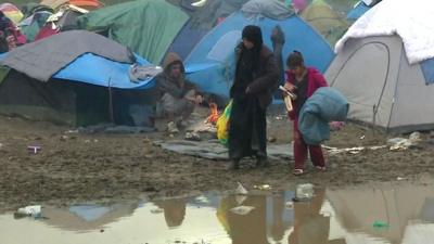 Idomeni camp on Greek-Macedonia border