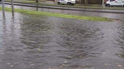 Flooded road