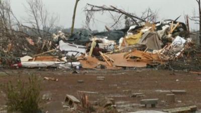 Home destroyed by tornado