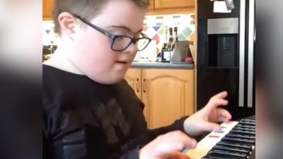 Jack Rogers began taking piano lessons through video calls during the coronavirus lockdown