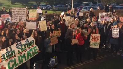 Protesters in Cambridge